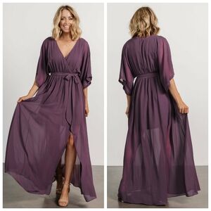 Baltic Born Kia Kimono Vintage Plum Maxi Dress